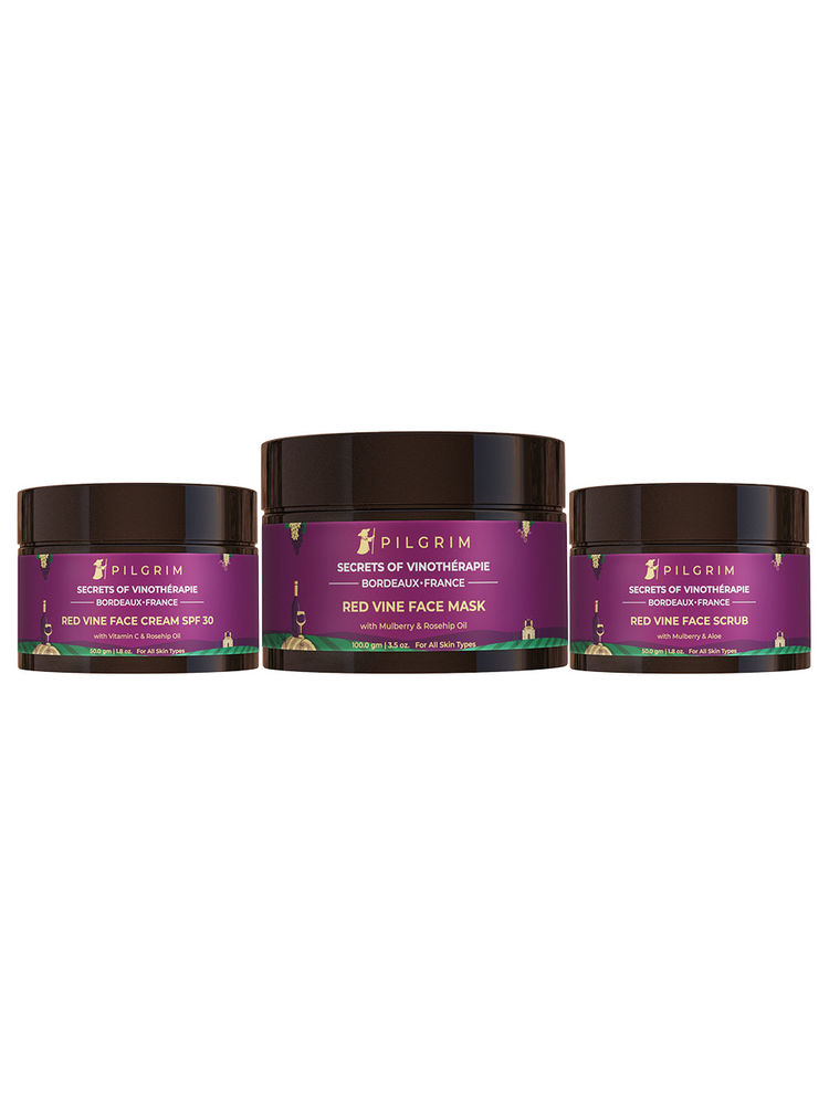 Pilgrim Red Vine Skin Brightening Facial Kit
