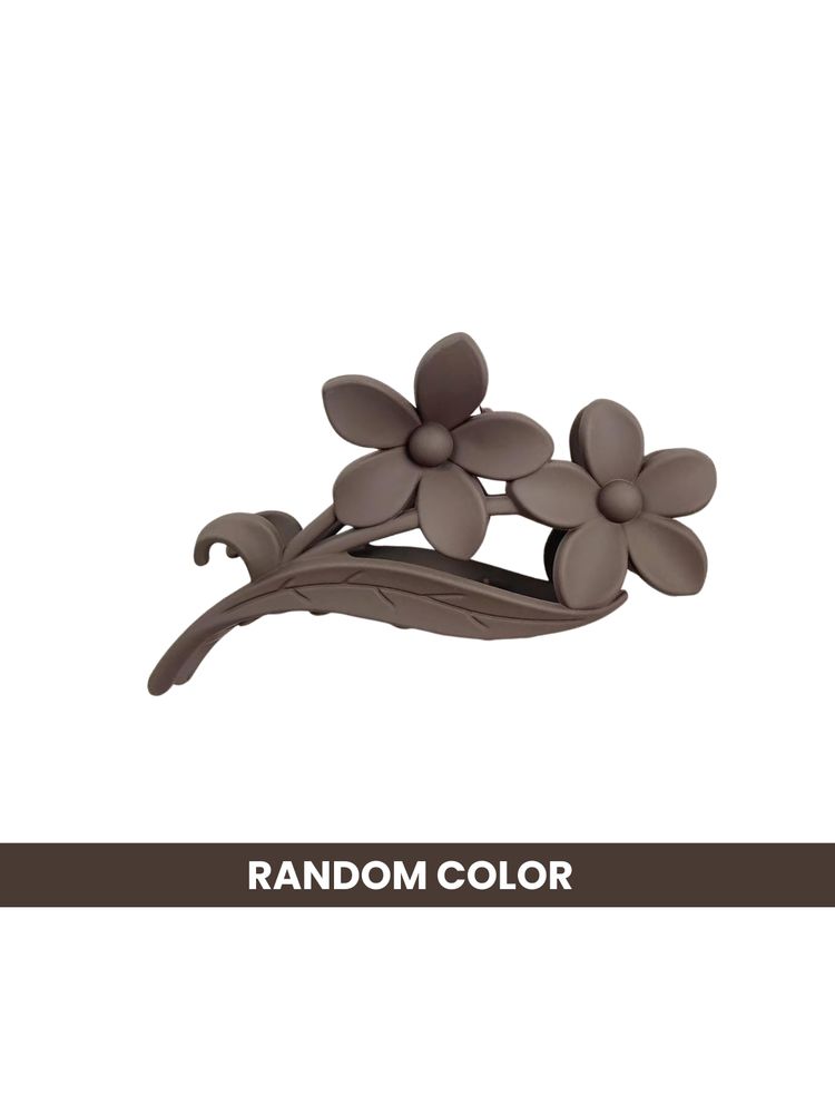Matra Flower Claw Clip Matte Hair Floral Daisy Pin Large Big Clutches - Random Colour-image-35