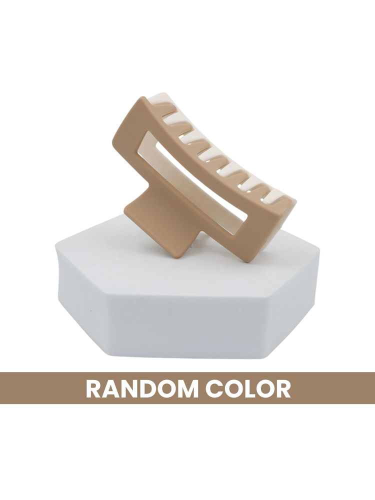 Matra Hair Claw Clip Dual Color Rectangular Matte Big Large Double Shaded Two Tone Clutches-image-19