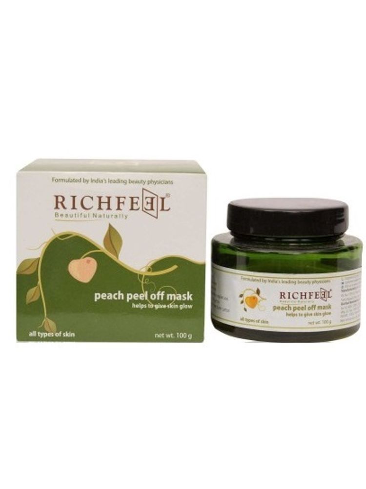 Richfeel Peach Peel Off Mask for Glowing Skin , Deep Cleansing, Blackhead Removal, Cooling Effect