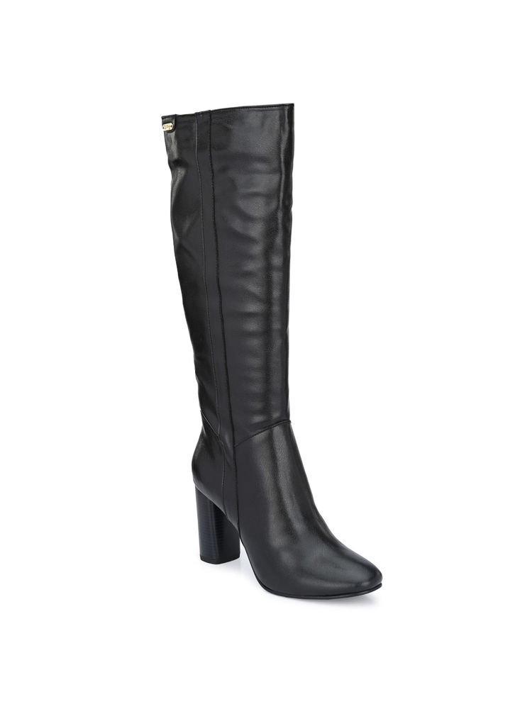Delize Womens Black Knee High Boots-image-4
