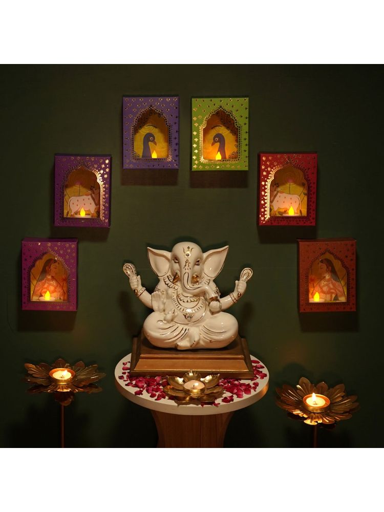 Island Rangoli Deep Dwar (Set Of 6) Festive Decor-picture-25