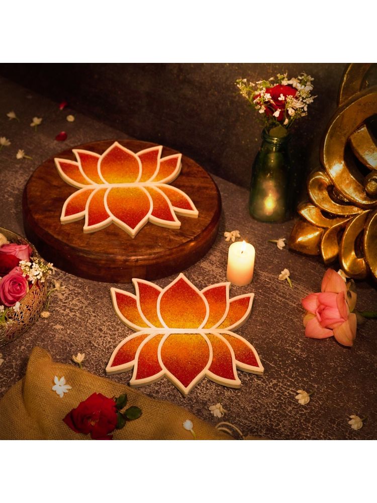 Island Rangoli Yati Small Border - Set (10 Pieces) Size - 8 X 5 Floatable Rangoli-image-38
