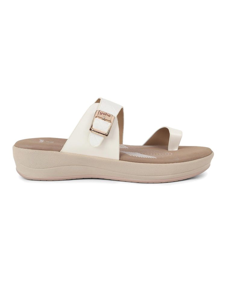 Yoho Women White Sandals-image-44