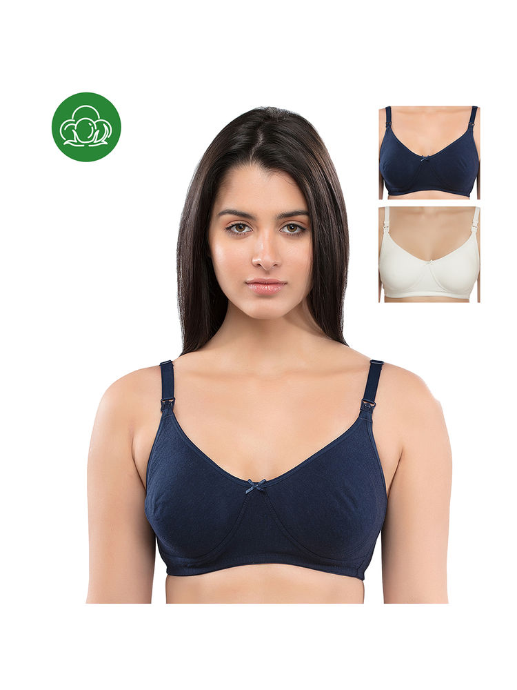 Inner Sense Women's Full Cup Nursing Bra Pack of 3 - Multi-Color-picture-32