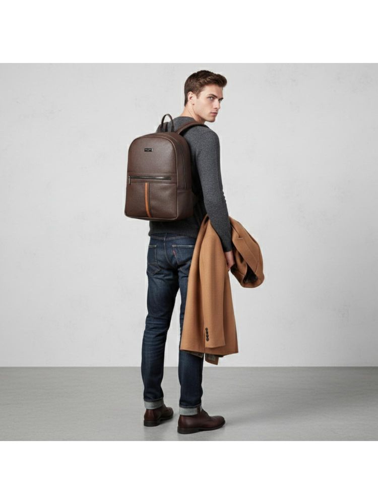 Kenneth Cole Mens 14.5 Laptop Backpack - Brown-image-1