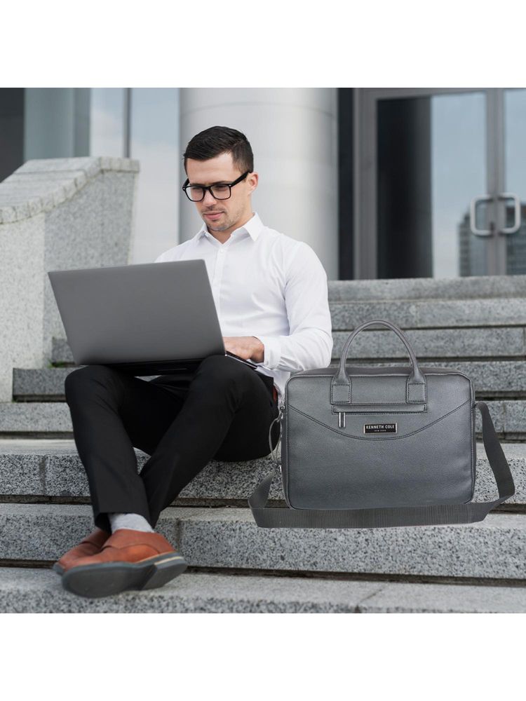 kenneth cole accessories Kenneth Cole Unisex Professional 15 Inch Laptop Bag With Detachable Strap - Black-picture-49
