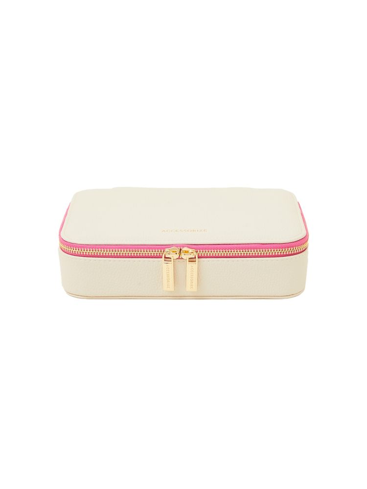Accessorize London Women Cream Jewellery Pouch-image-35