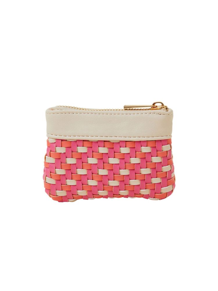 Accessorize London Women Pink Weave Coin Pouch-picture-27