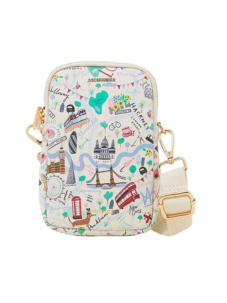 Accessorize London Women White London Print Phone Sling Bag-picture-15