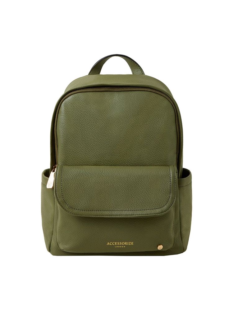 Accessorize London Women Green Front Flap Backpack-picture-21