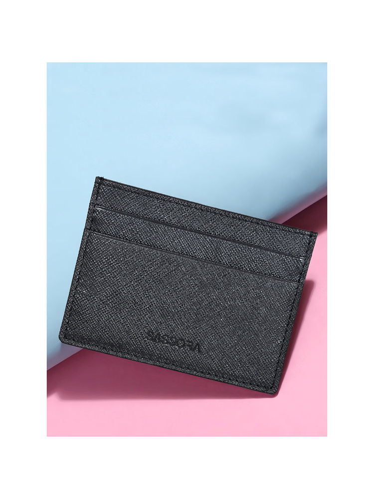Sassora 100% Premium Leather Unisex Small Slim Rfid Card Holder (S)-picture-15