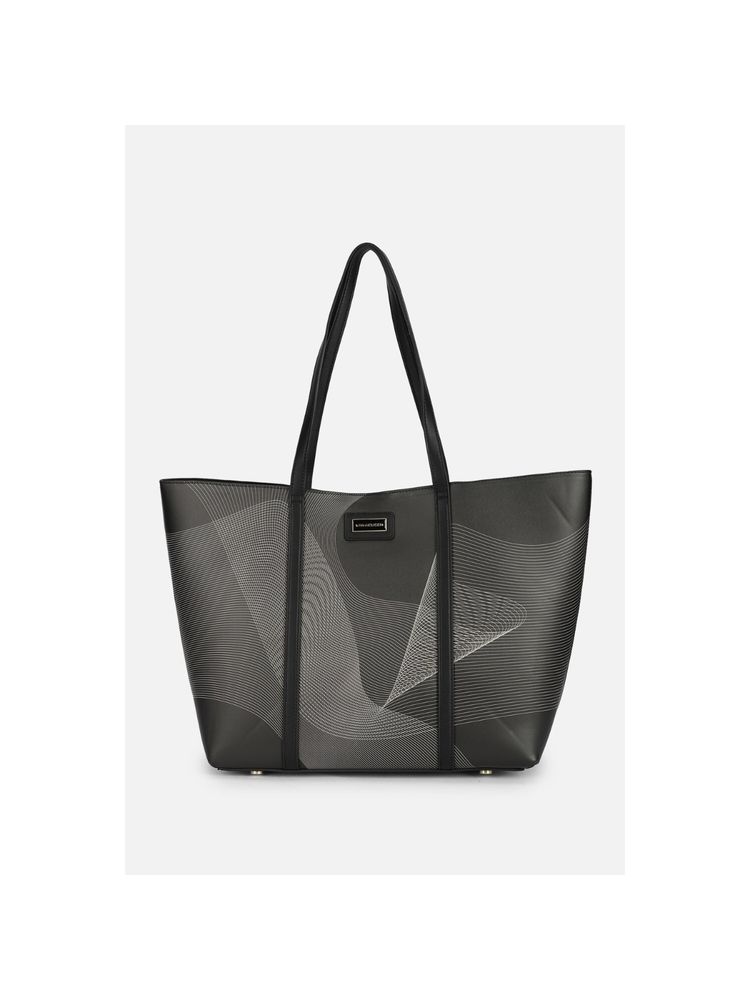 Van Heusen Women Black Printed Casual Tote Bag-picture-10