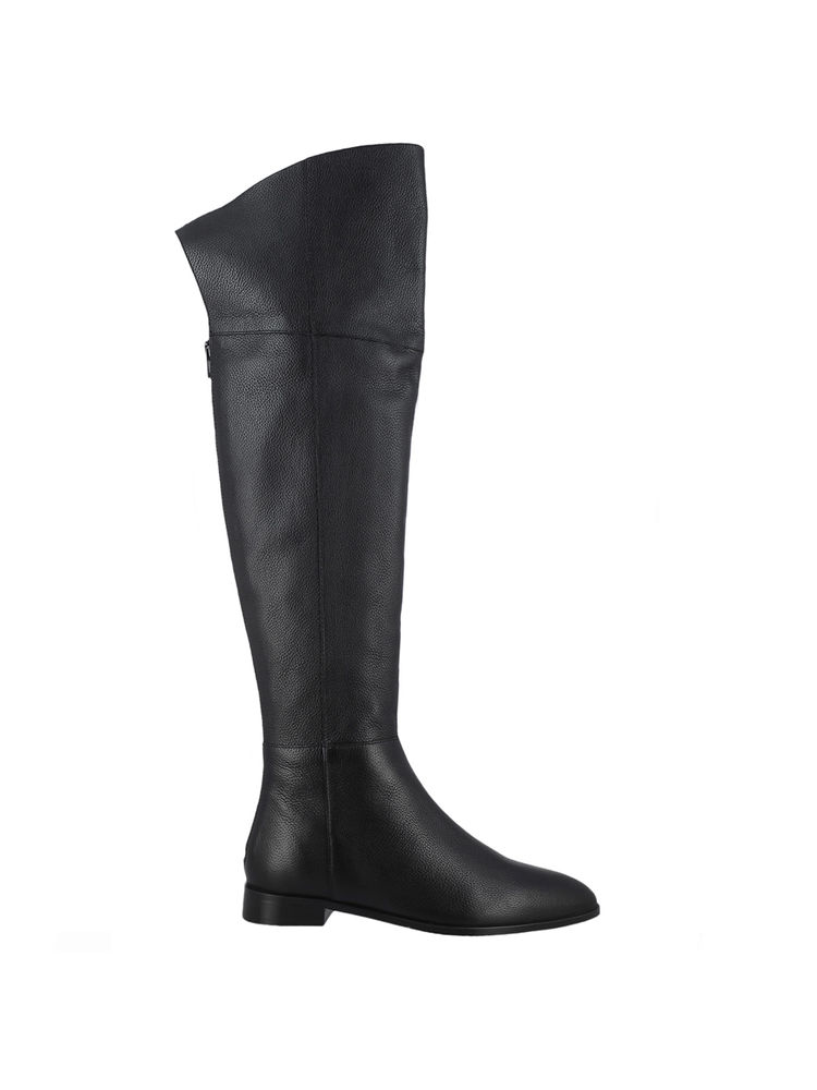 Saint G Grace Black Leather Above The Knee Boots-image-39