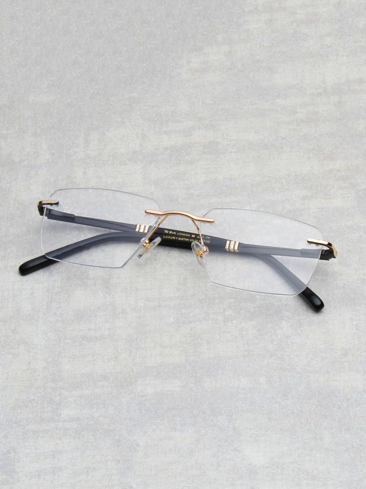 TED SMITH Unisex Gold Rimless Rectangle Frame (54)-picture-30