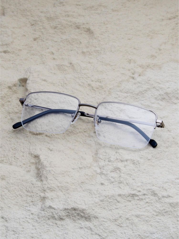 TED SMITH Unisex Grey Half Rim Rectangle Frame (53)-picture-48