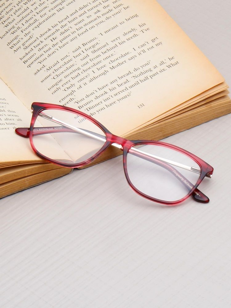TED SMITH Women Red Full Rim Cat Eye Frame (51)-picture-49