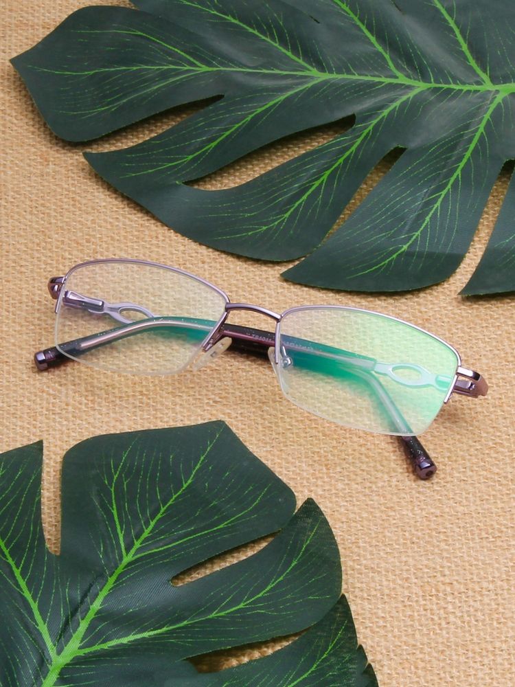 TED SMITH Women Purple Half Rim Rectangle Frame (53)-picture-45