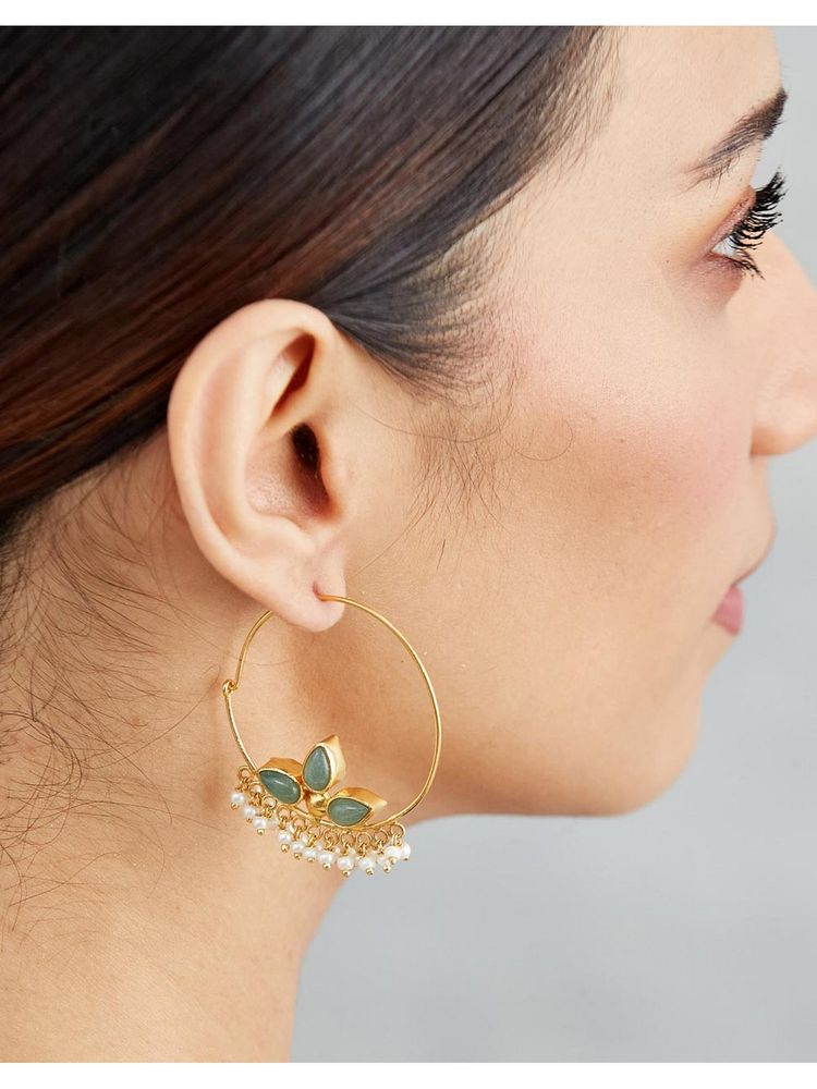 fabindia fashion Fabindia Silver Reversible Hoops Earrings-picture-14
