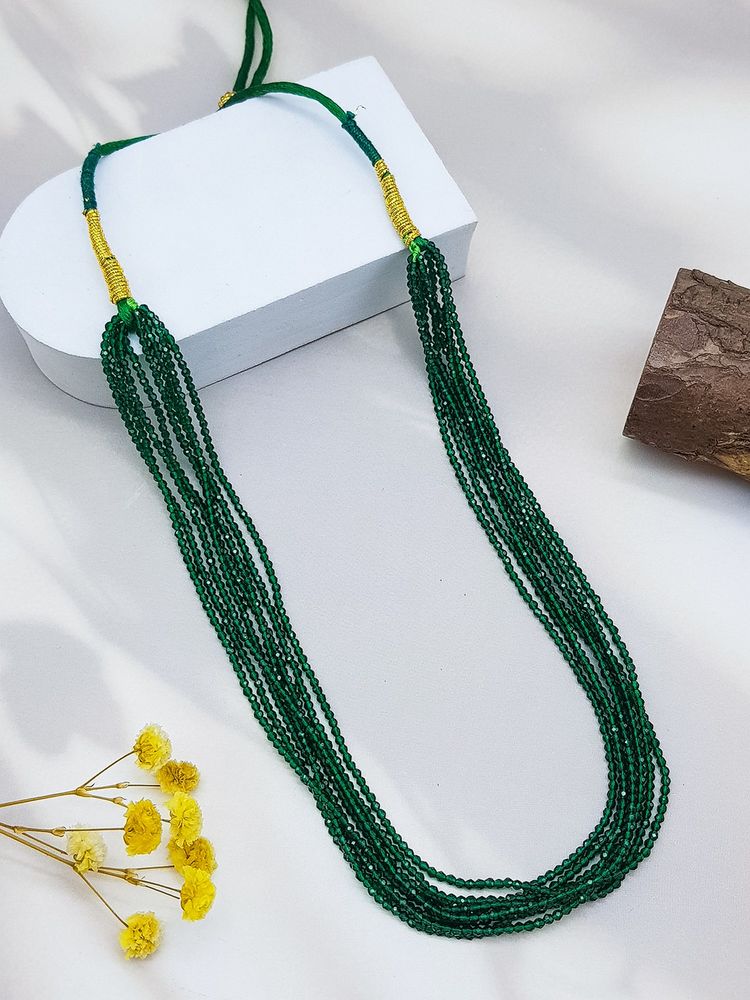 GRIIHAM Dark Green Real Crystal Mala Necklace-picture-15