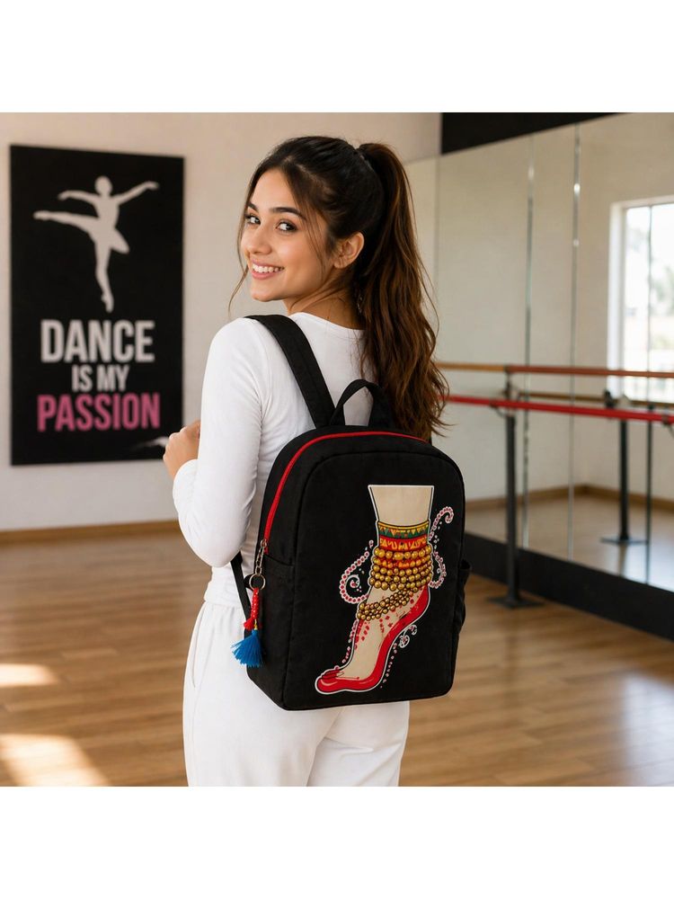 THE PURANI JEANS Canvas Single Leg Ghungroo Backpack-image-11