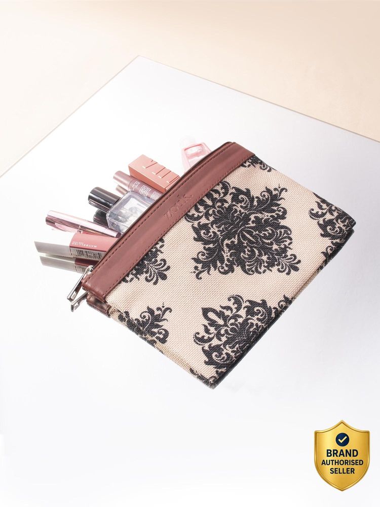 Zouk Mughal Motif Vegan Leather Utility Pouch-picture-26