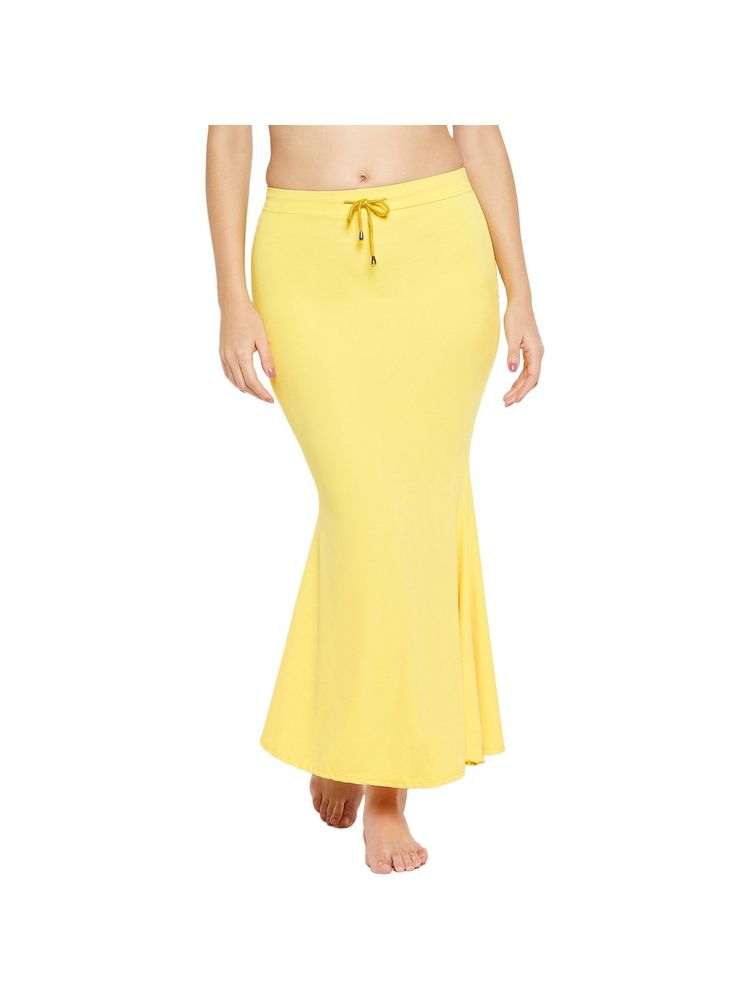 Secrets By ZeroKaata Women Solid Mermaid Fit Saree Petticoat - Yellow-picture-9