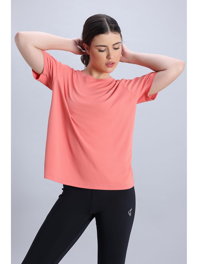 Zivame Peach Zelocity Quick Dry Relaxed T-Shirt-picture-27