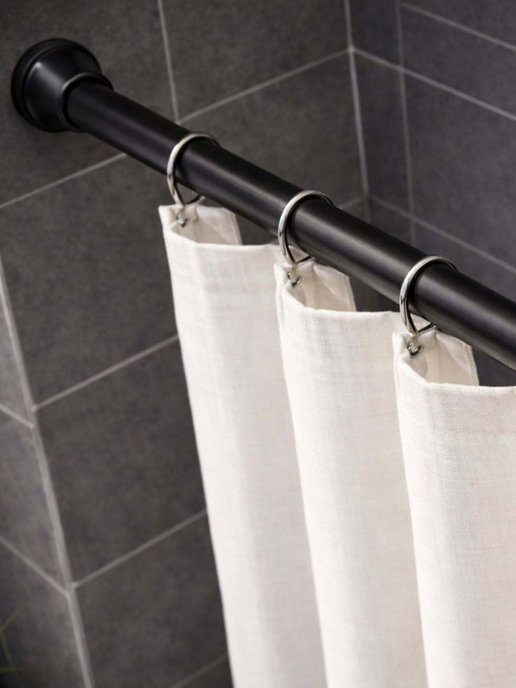 The Decor Mart Black Extendable Metal Curtain Tension Rod-picture-36