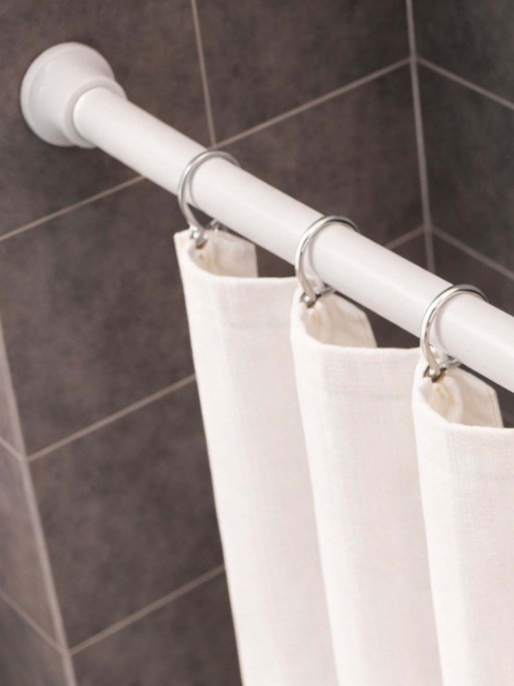 The Decor Mart White Extendable Metal Curtain Tension Rod-picture-41