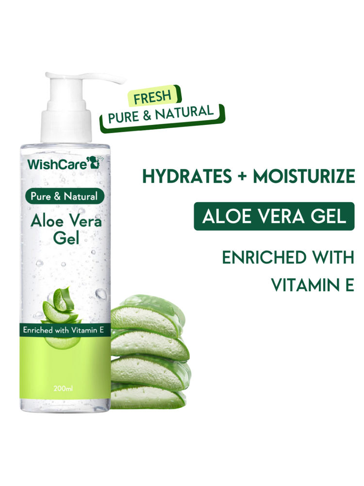 Wishcare Pure & Natural Aloe Vera Gel - Enriched With Vitamin E