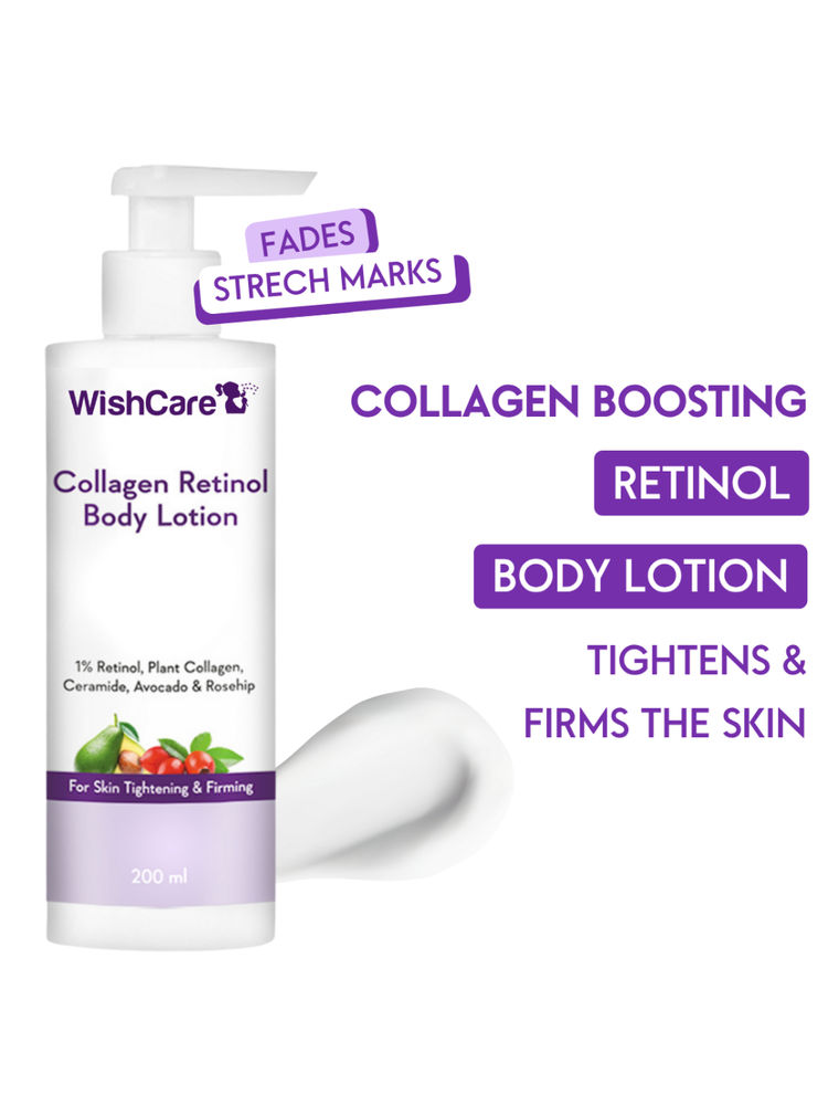 Wishcare Collagen 1% Retinol Body Lotion For Skin Tightening & Firming - With Niacinamide & Rosehip-image-21