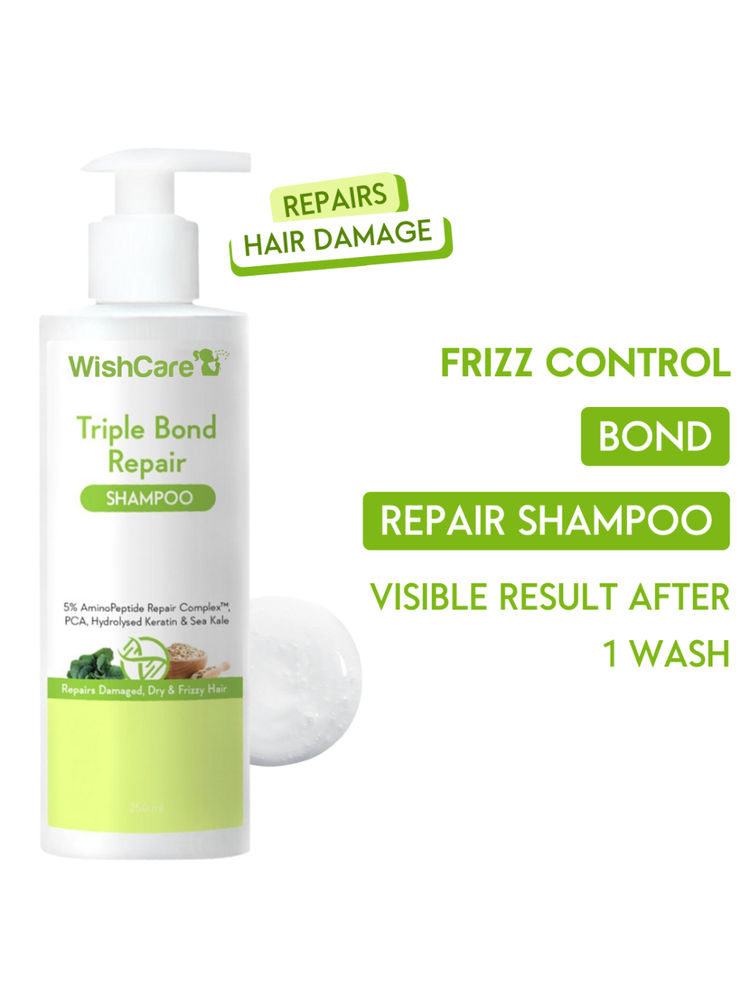 Wishcare Triple Bond Repair Shampoo For Dry & Frizzy Hair - Amino Peptide Complex For Damaged Hair-image-25