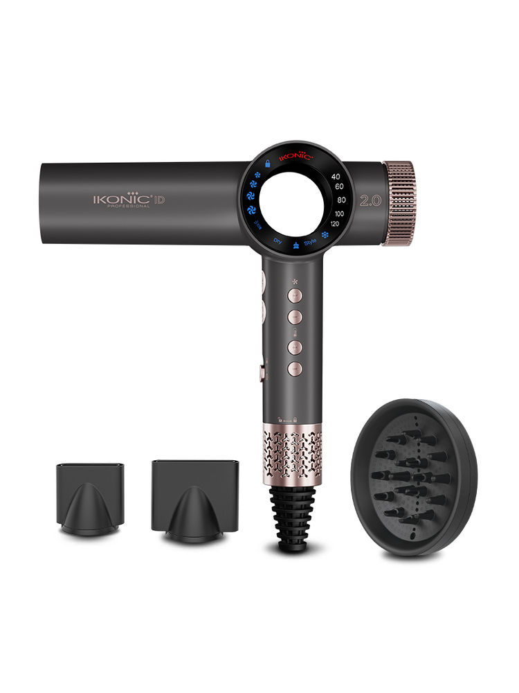 Ikonic Professional Hair Dryer ID 2.0 (Grey & Rose Gold)