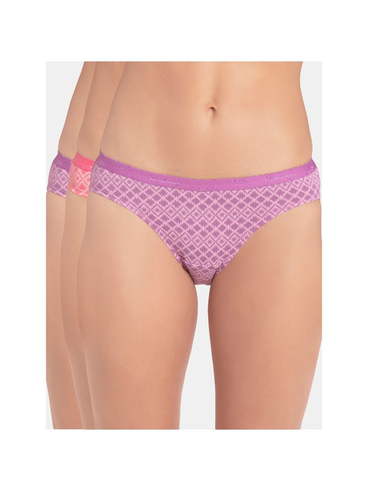 Jockey 1525 Women Medium Coverage Super Combed Cotton Bikini-Light Prints (Pack of 3)-picture-10