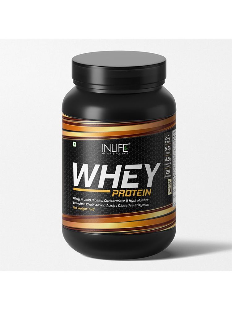 Inlife Whey Protein Blend of Isolate Concentrate Hydrolysate Powder for Men & Women (Vanilla)-picture-32