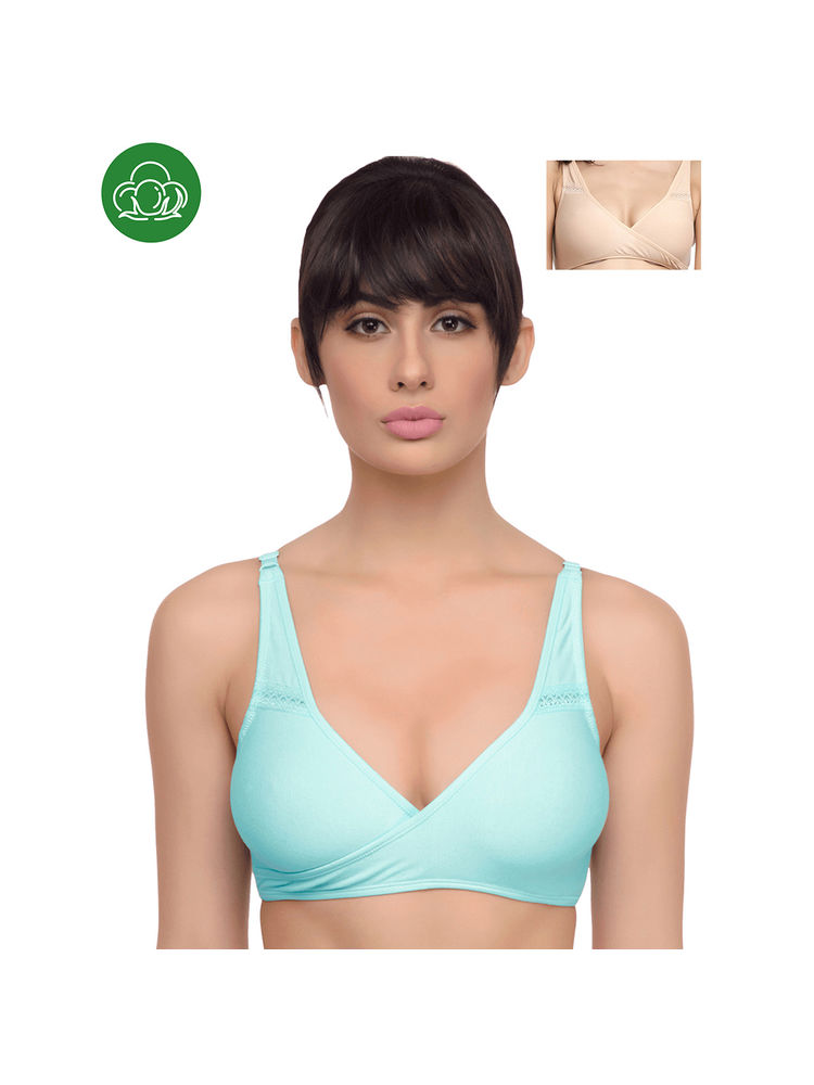 Inner Sense Organic Antimicrobial Sleeping/Feeding Bra Pack Of 2 - Multi-Color-picture-42
