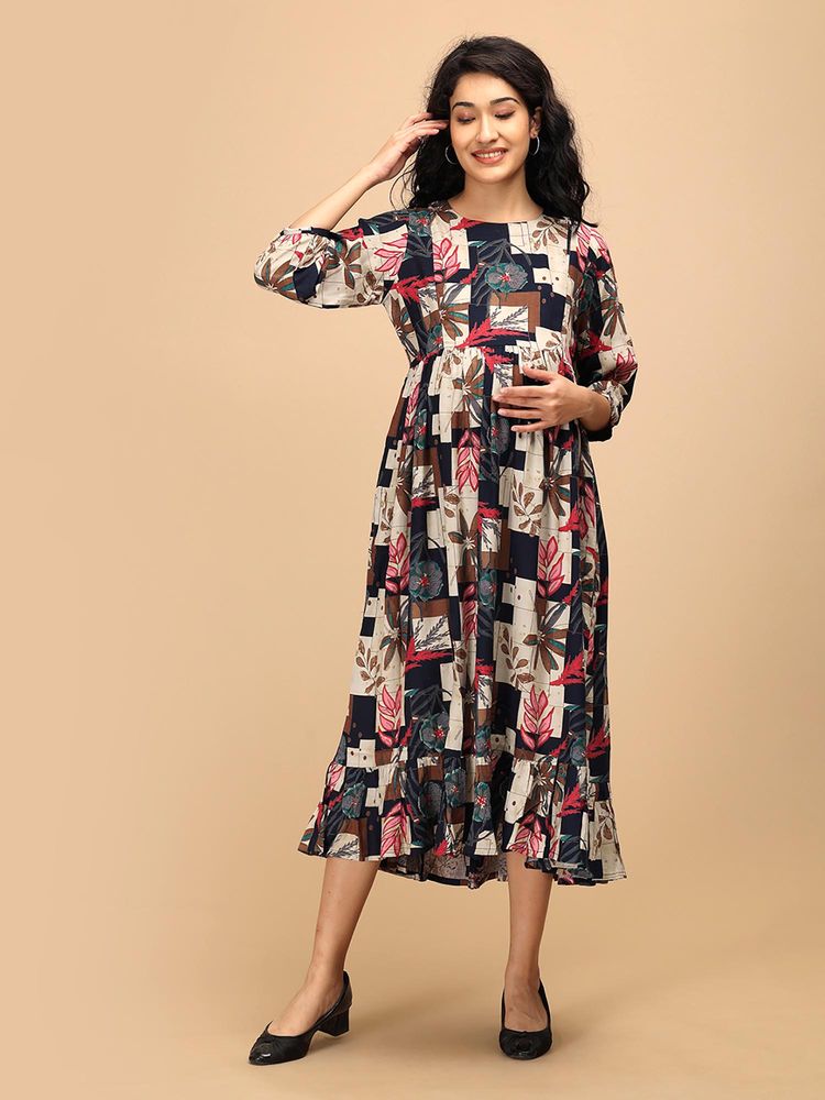 The Mom Store Muted Muse Maternity and Nursing Dress-image-11