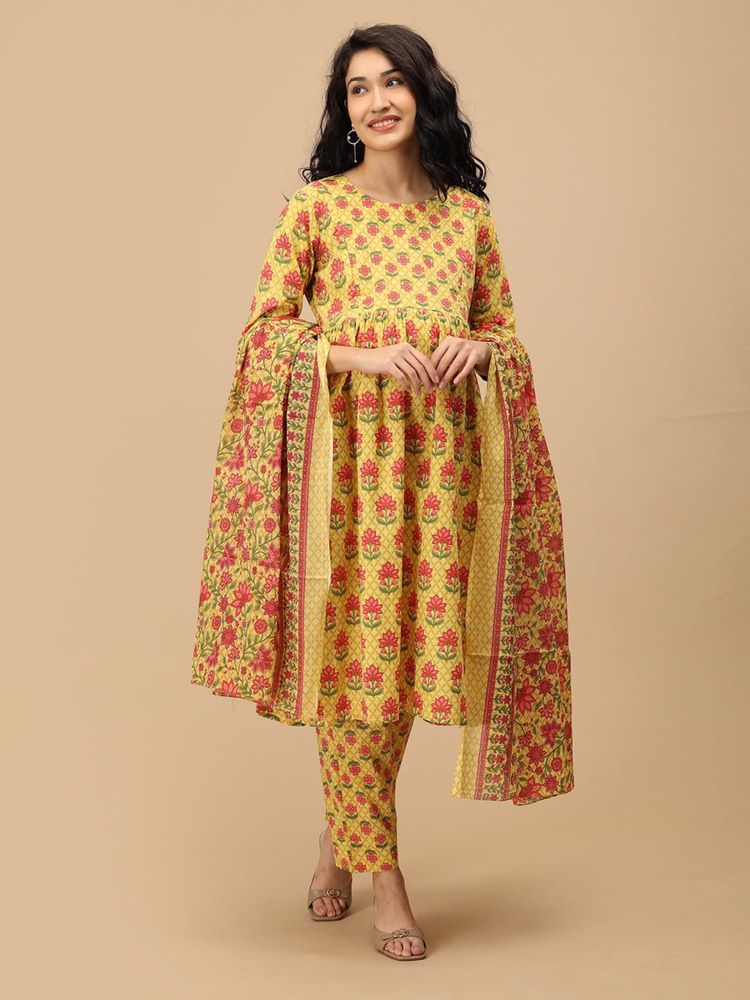 The Mom Store Gulmohar Grace Maternity and Nursing Kurta & Pant With Dupatta-picture-11
