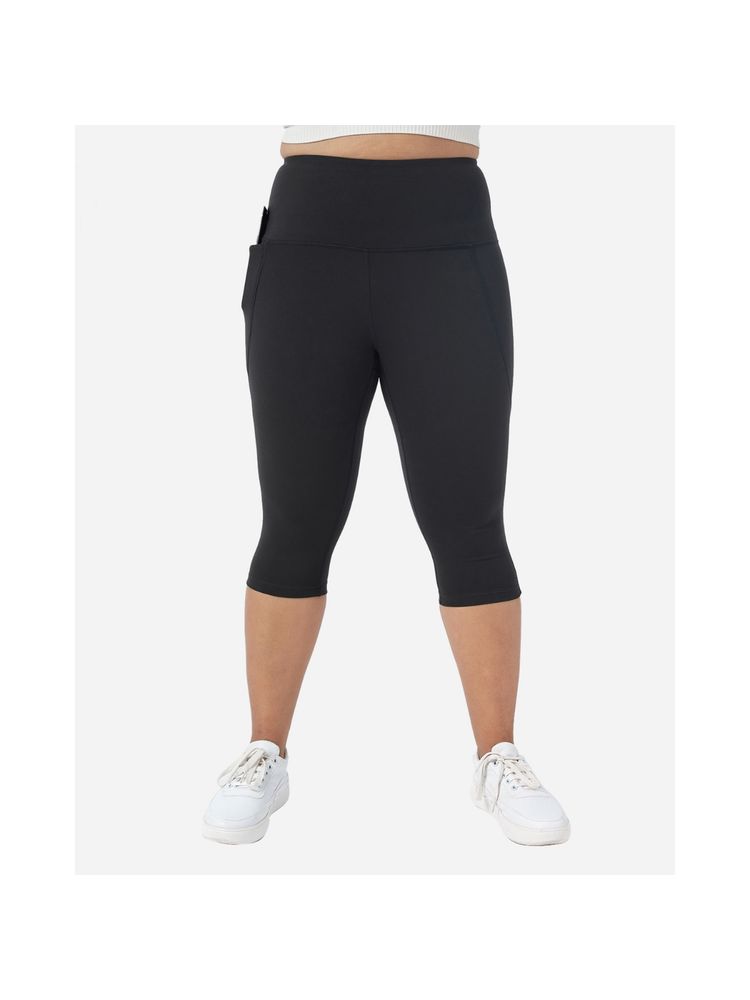 Bliss Club Women Black The Ultimate Capris With 2 Pockets And 3/4th Length-image-47
