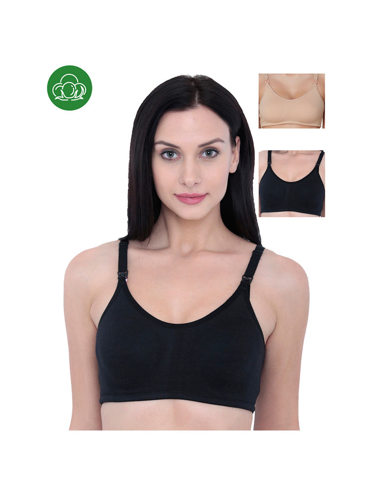 Inner Sense Organic Antimicrobial Soft Nursing Bra Pack of 3 - Multi-Color-picture-22