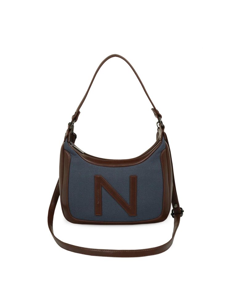 nautica accessories Nautica Women's Navy Blue PU Vegan Leather Sling Bag With Detachable Strap-picture-15