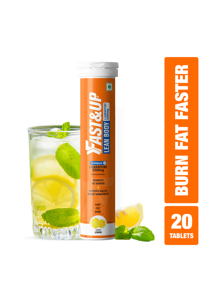 Fast&Up L-carnitine Tartrate 1000mg, Carnipure Tablets - Lemon Flavour