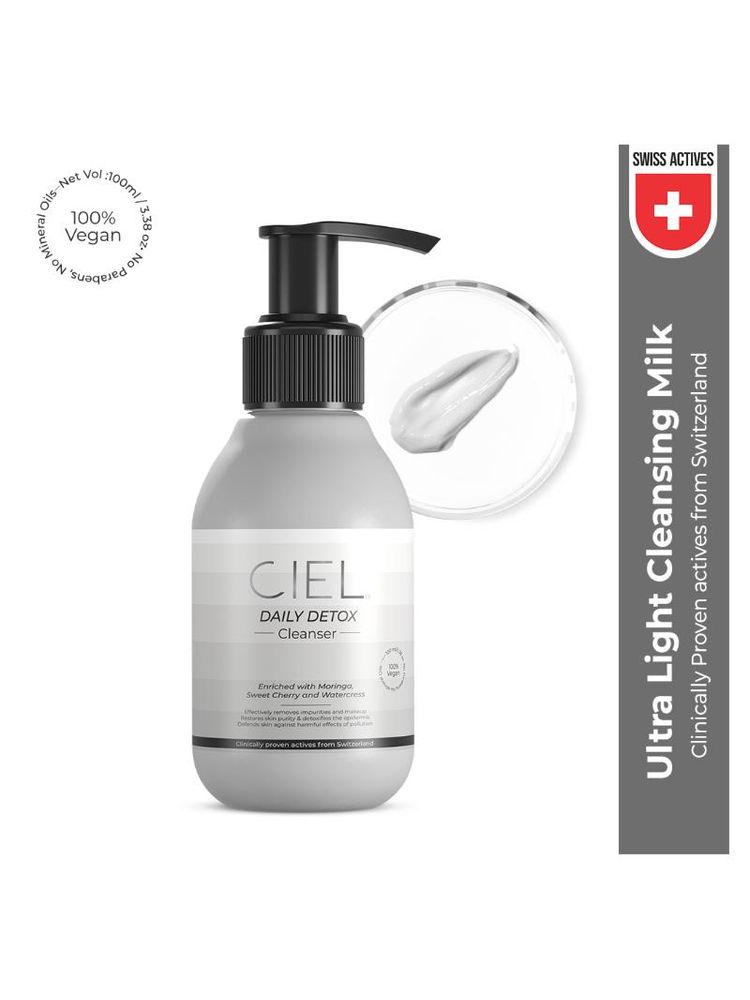 Ciel Daily Detox Gentle Cleanser - Sulphate Free, Removes Makeup, Softens & Detoxifies-picture-17