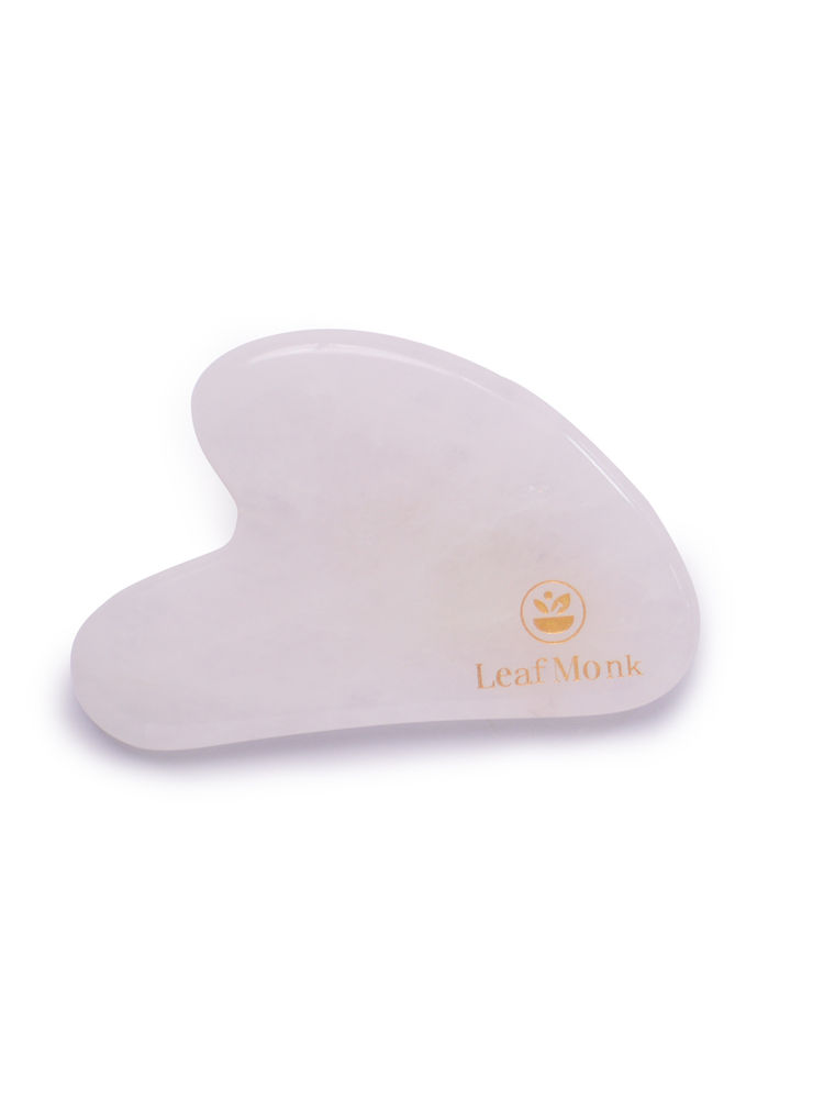 Leaf Monk Rose Quartz Gua Sha Face Massage Tool-image-7