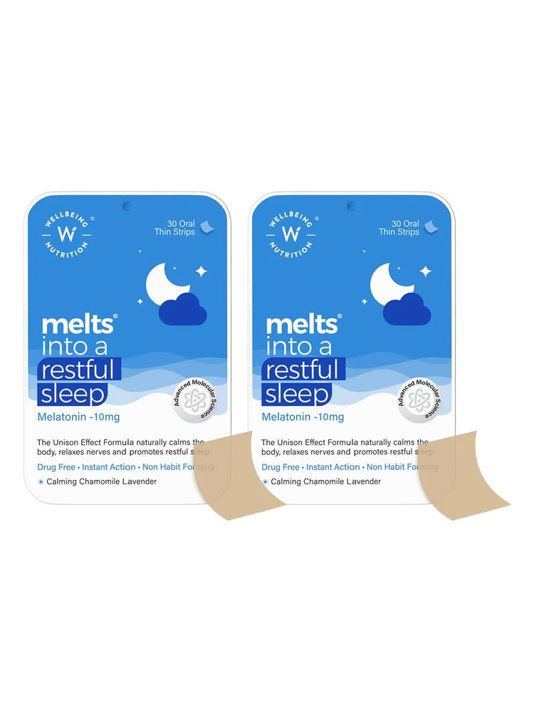 Wellbeing Nutrition Melts Restful Sleep, For Natural Sleep Cycle (Pack of 2)
