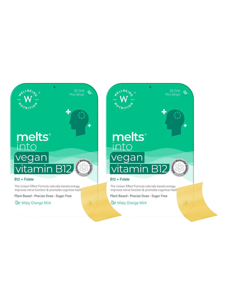 Wellbeing Nutrition Melts Vegan Vitamin B12 + Folate Misty Orange Mint - Pack of 2-image-20