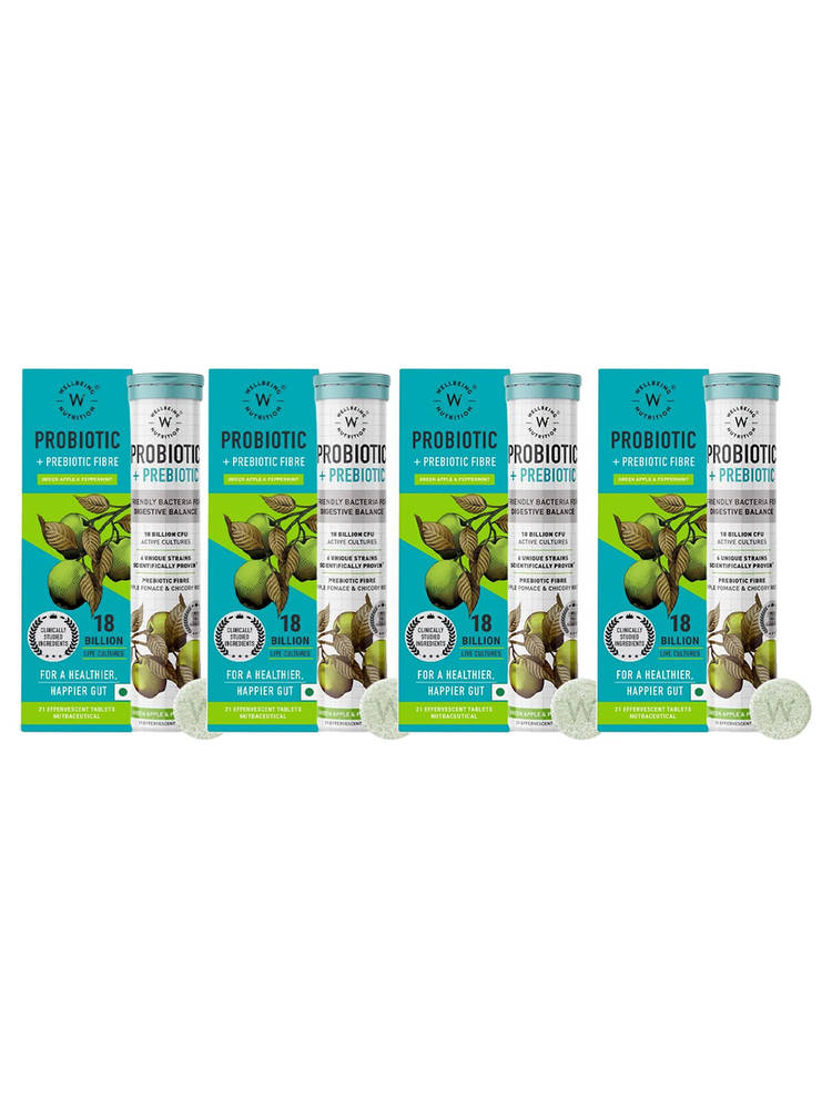 Wellbeing Nutrition Daily Probiotic + Prebiotic 18 Billion CFU for Digestion & Gut - Pack of 4-picture-17
