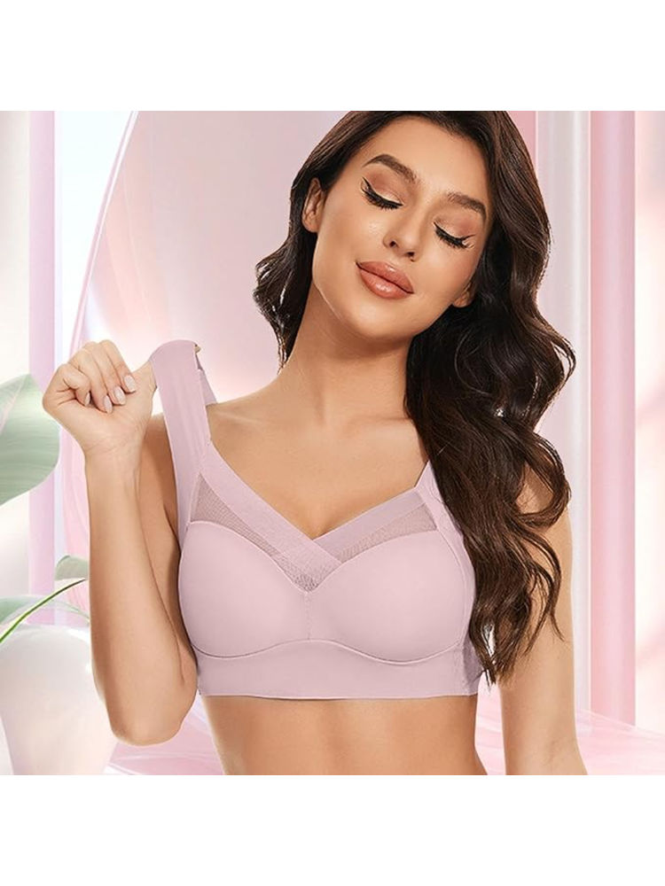 BRACHY Women Pink Wirefree Comfortable Padded Lift Push Up Pullover Bra-picture-13