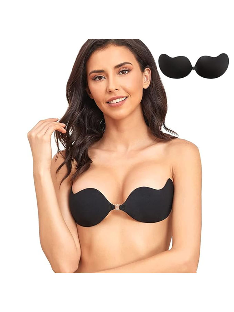 BRACHY Women Black Self Adhesive Sticky Push Up Silicone Backless Bra-picture-27